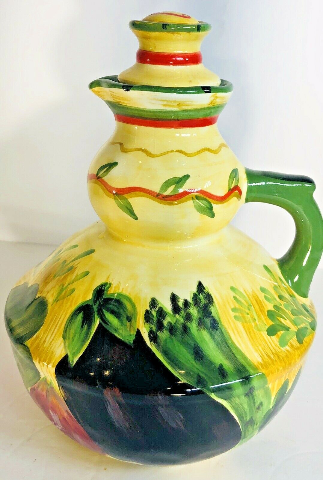 Pamela Gladding Certified International Lidded Cruet Collection 8 3/4”H