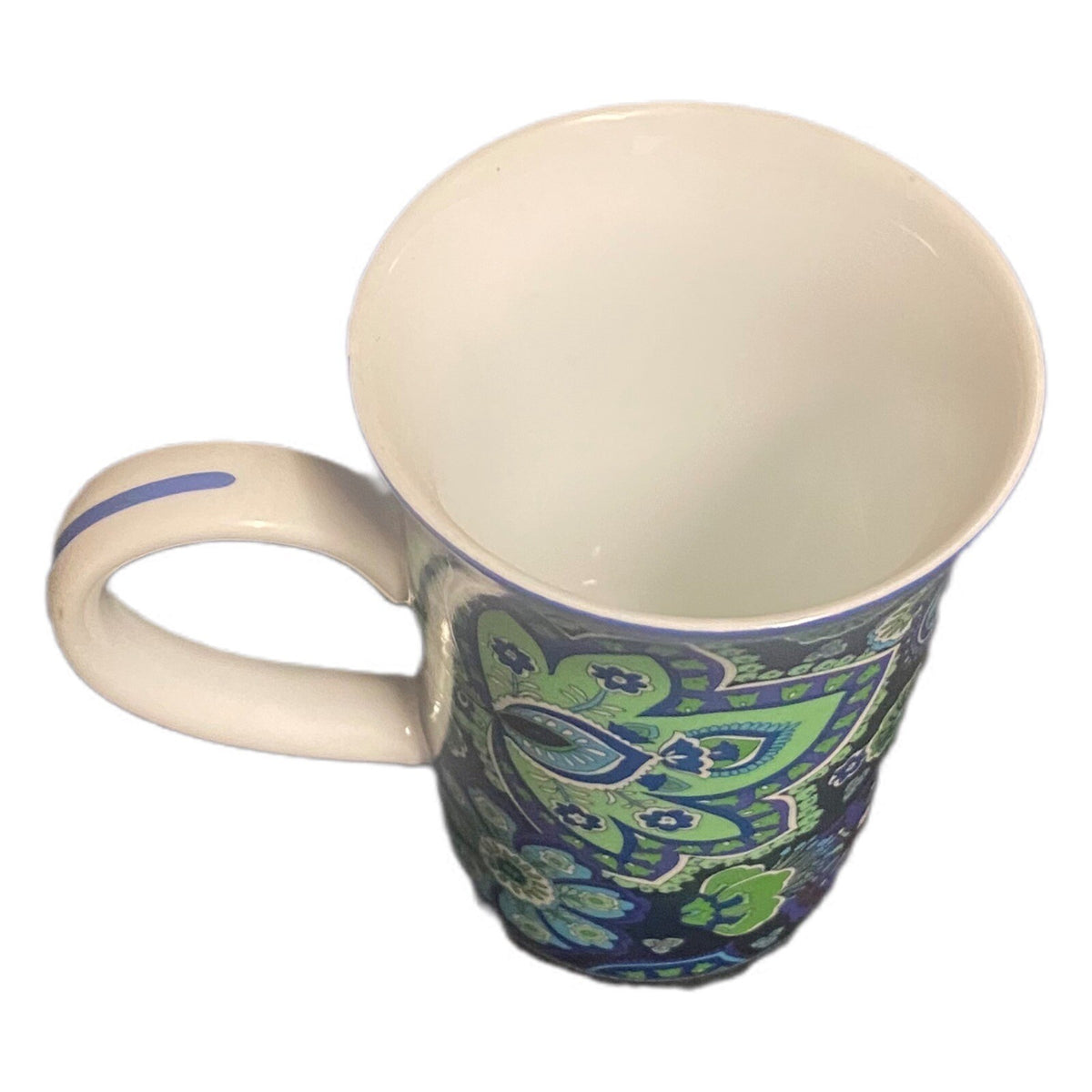 Vera Bradley BLUE RHAPSODY Mug (N0 Lid)  8 oz Coffee Tea Cup White Blue Floral
