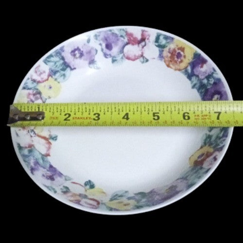Gibson Designs ROMANCE 3-Coupe Soup Bowls 7 ½”D Ceramic Floral Dinnerware Dish