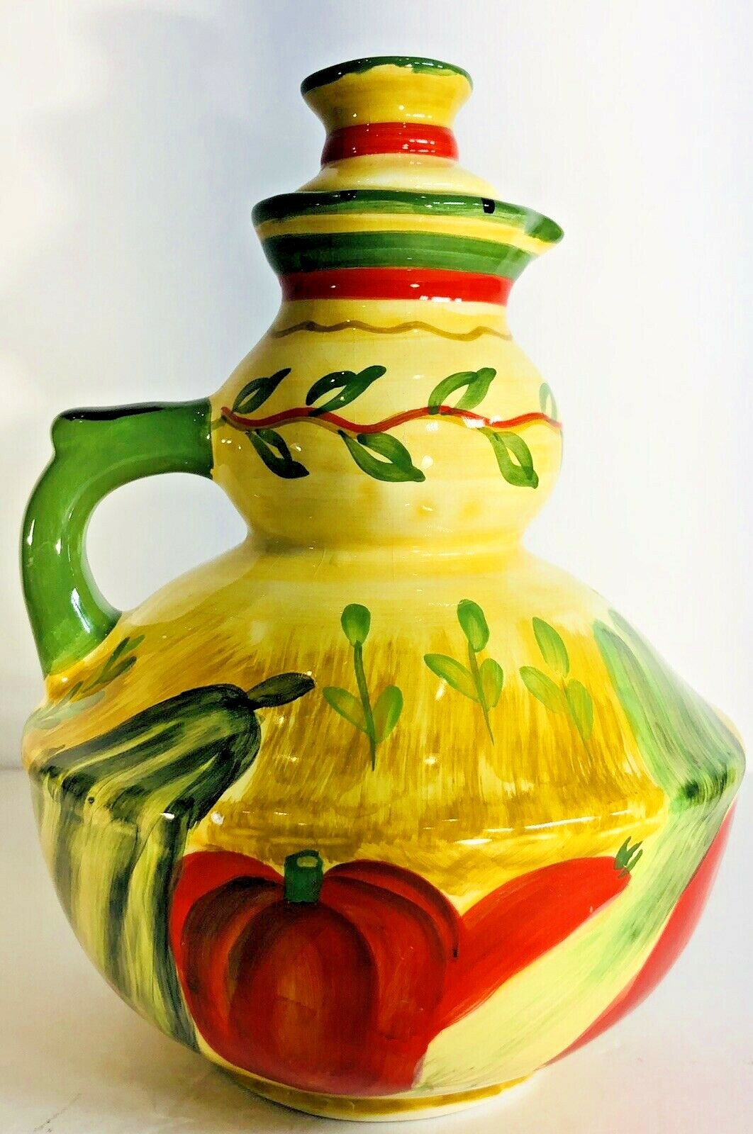 Pamela Gladding Certified International Lidded Cruet Collection 8 3/4”H