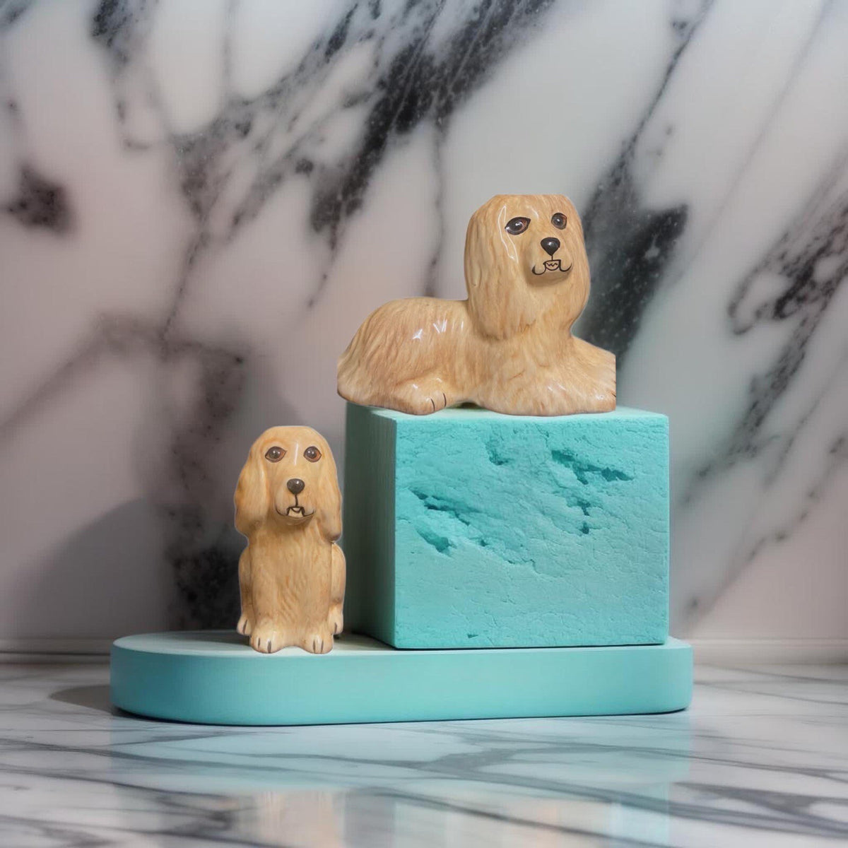 Dog Salt and Pepper Shakers Cocker Spaniel Ceramic Tabletop Accent Puppies