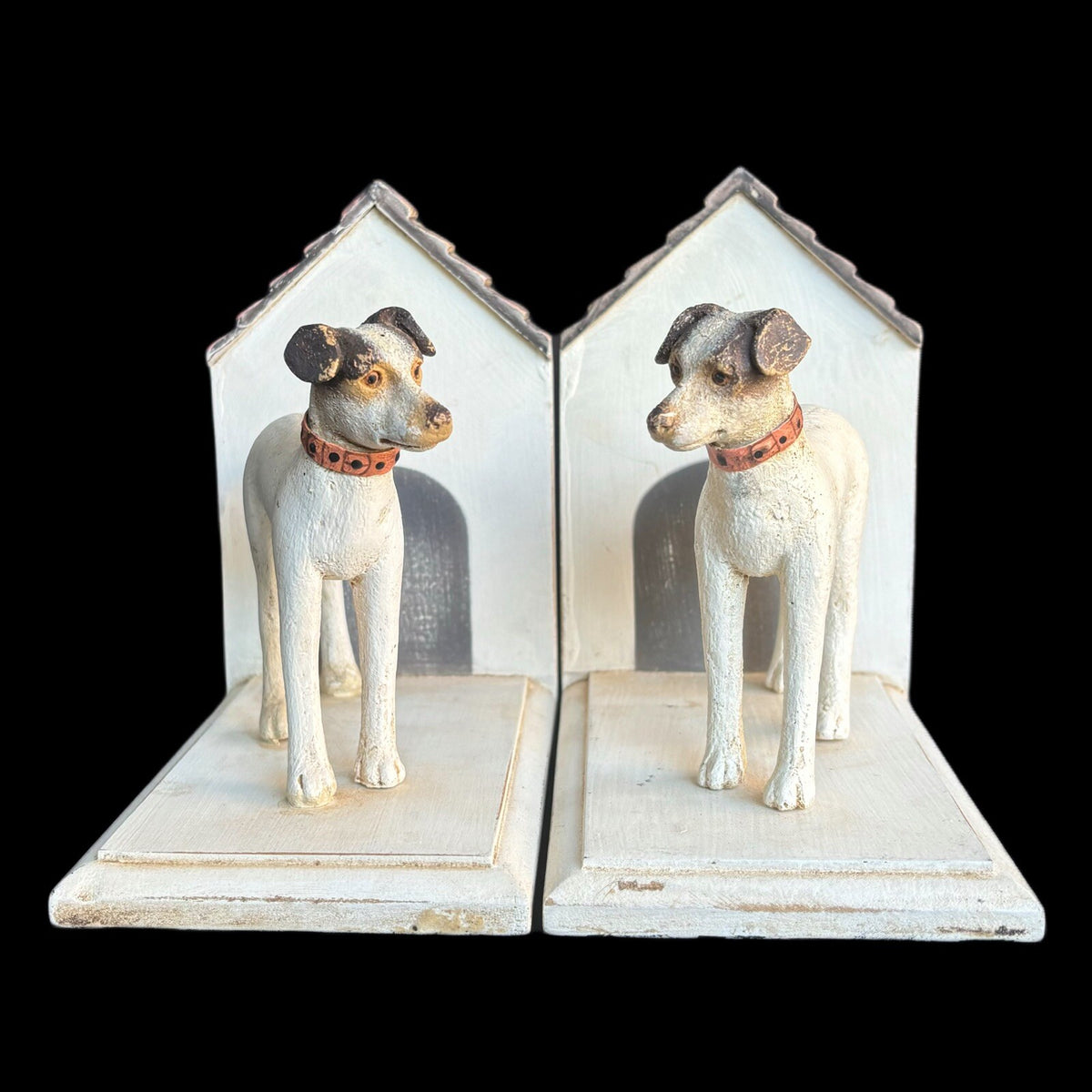 Terrier Breed Bookends Dog Figurines Collectable Statues Holder For Books