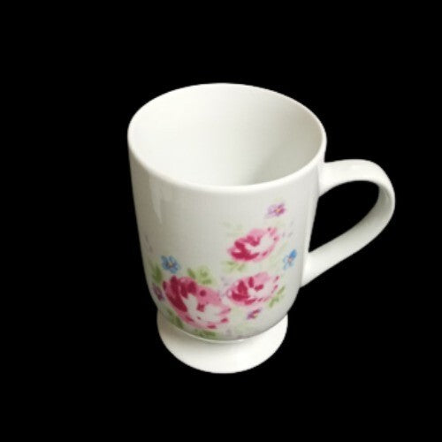 Gibson Designs HEAVENLY ROSE 4-Mugs 12 Oz Pink Roses Flowers Coffee Tea Cup
