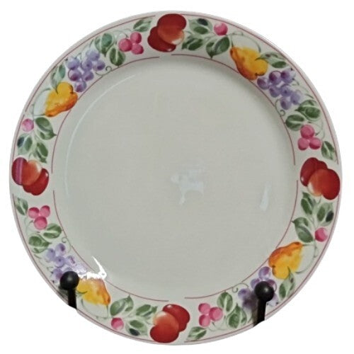 Gibson Designs COUNTRY ORCHARD Dinner Plate 9 ¾” D Fruit Rim