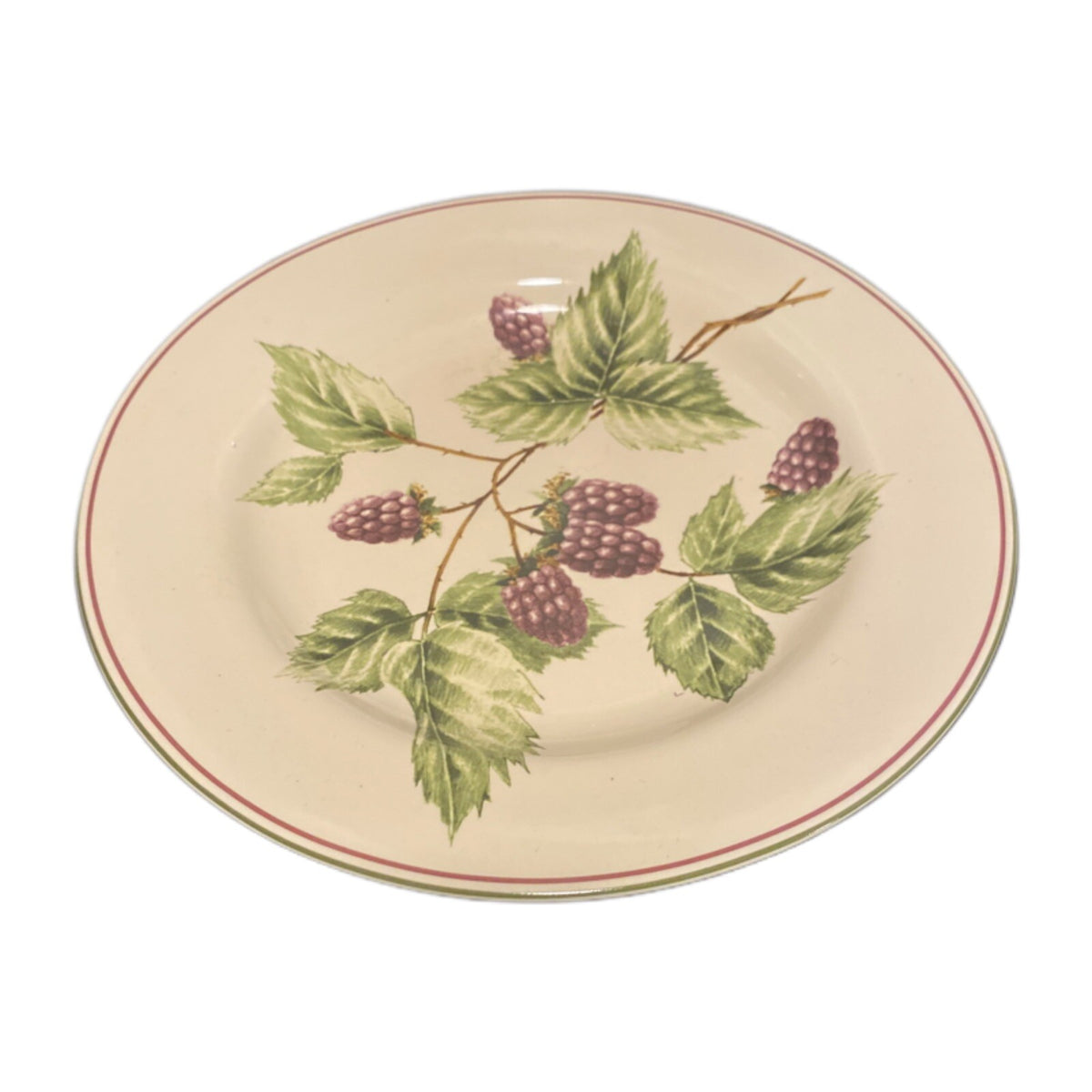 Oneida Sakura BERRY FIELDS Salad Dessert Plate Stoneware Purple Berries