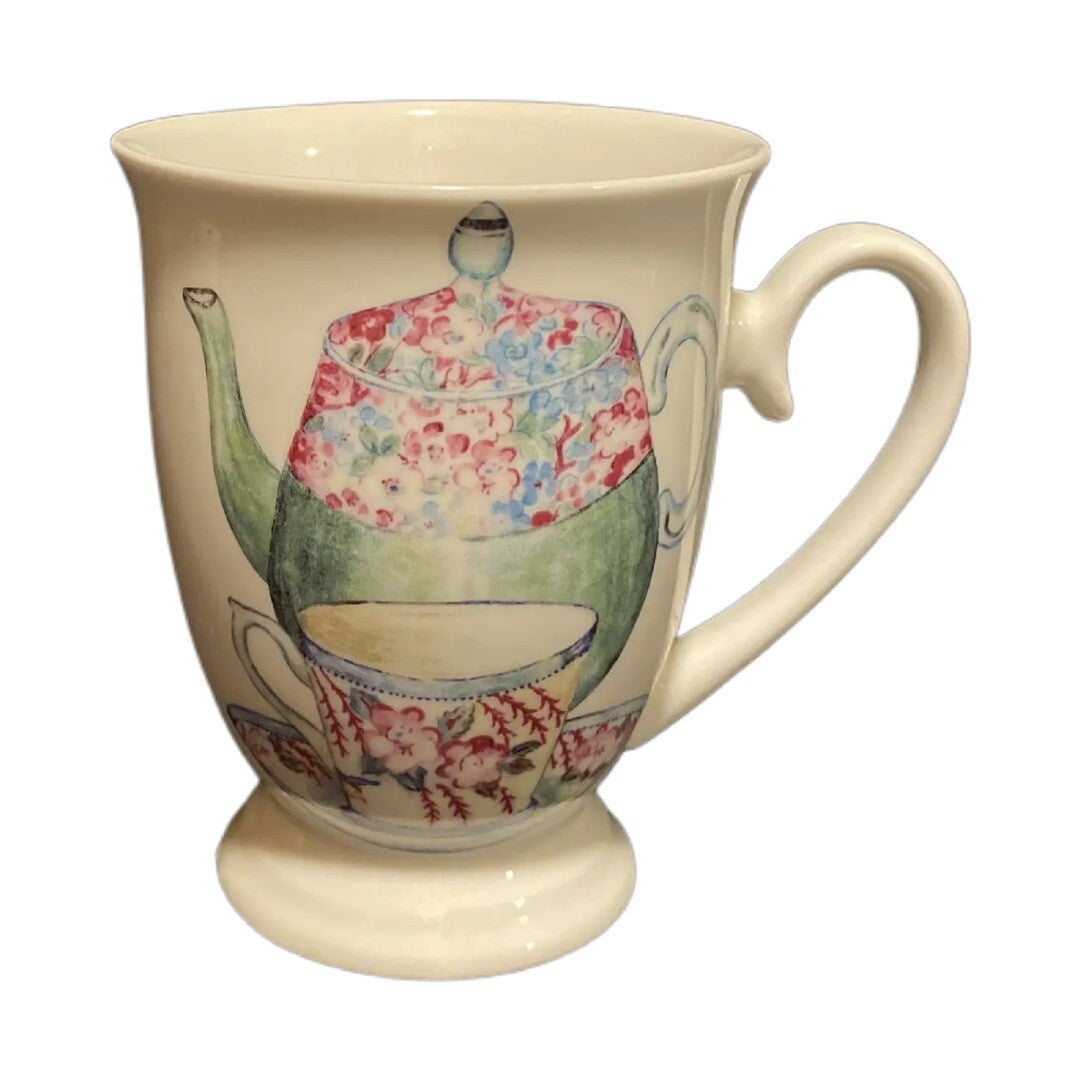 STECHCOL Mug Gracie China Bone Teapot Design Pedestal Coastline Designs Cup
