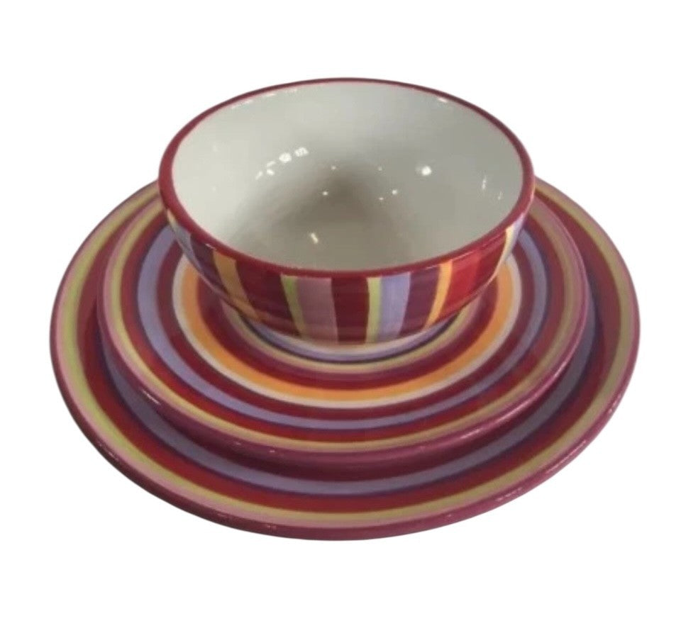 Home Target Rainbow 6 Dinner Plates 6 Salad Plates 6 Soup/Cereal Bowls-18 Piece