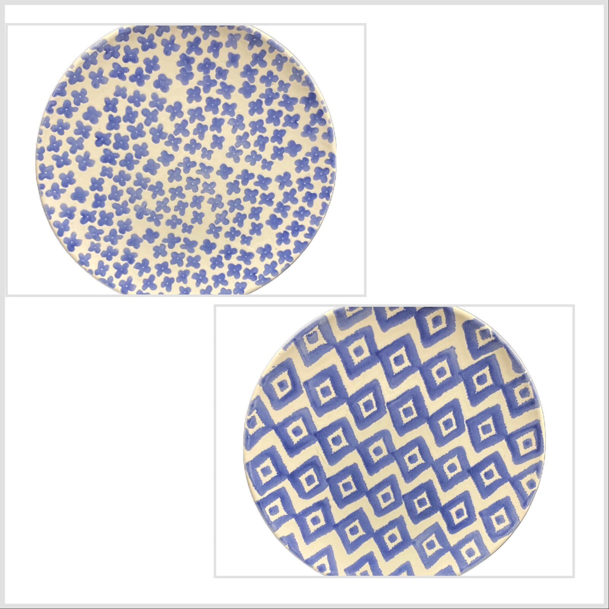 VIETRI SANTORINI 2- Salad Plates Italian Ceramic Dinnerware Made in Portugal