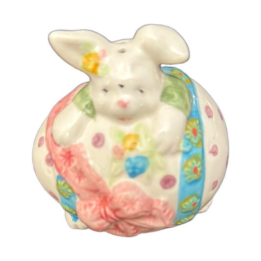 Easter Bunny Salt Shaker — Hand-Painted Ceramic, Spring Decor (Vintage)