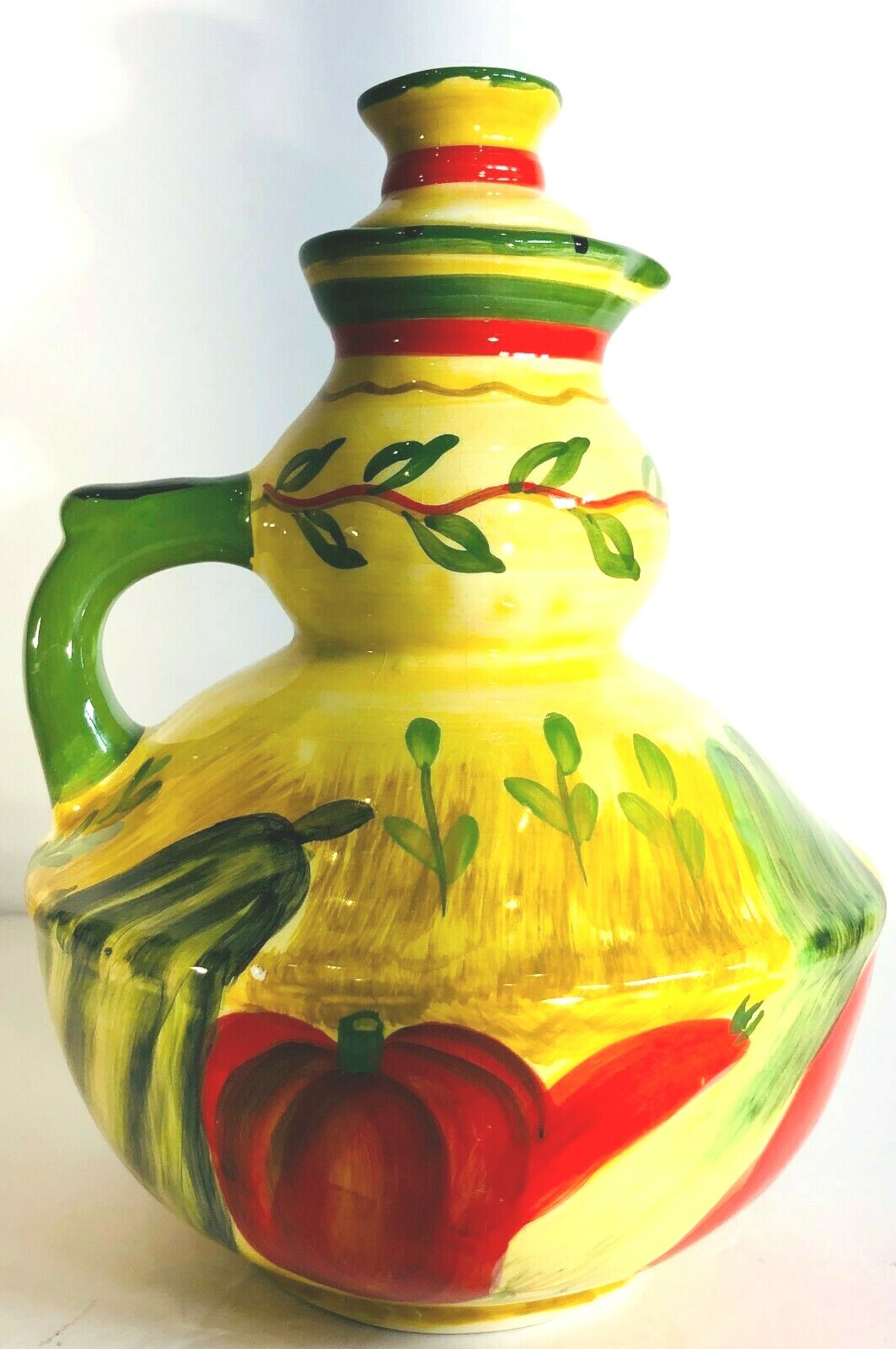 Pamela Gladding Certified International Lidded Cruet Collection 8 3/4”H