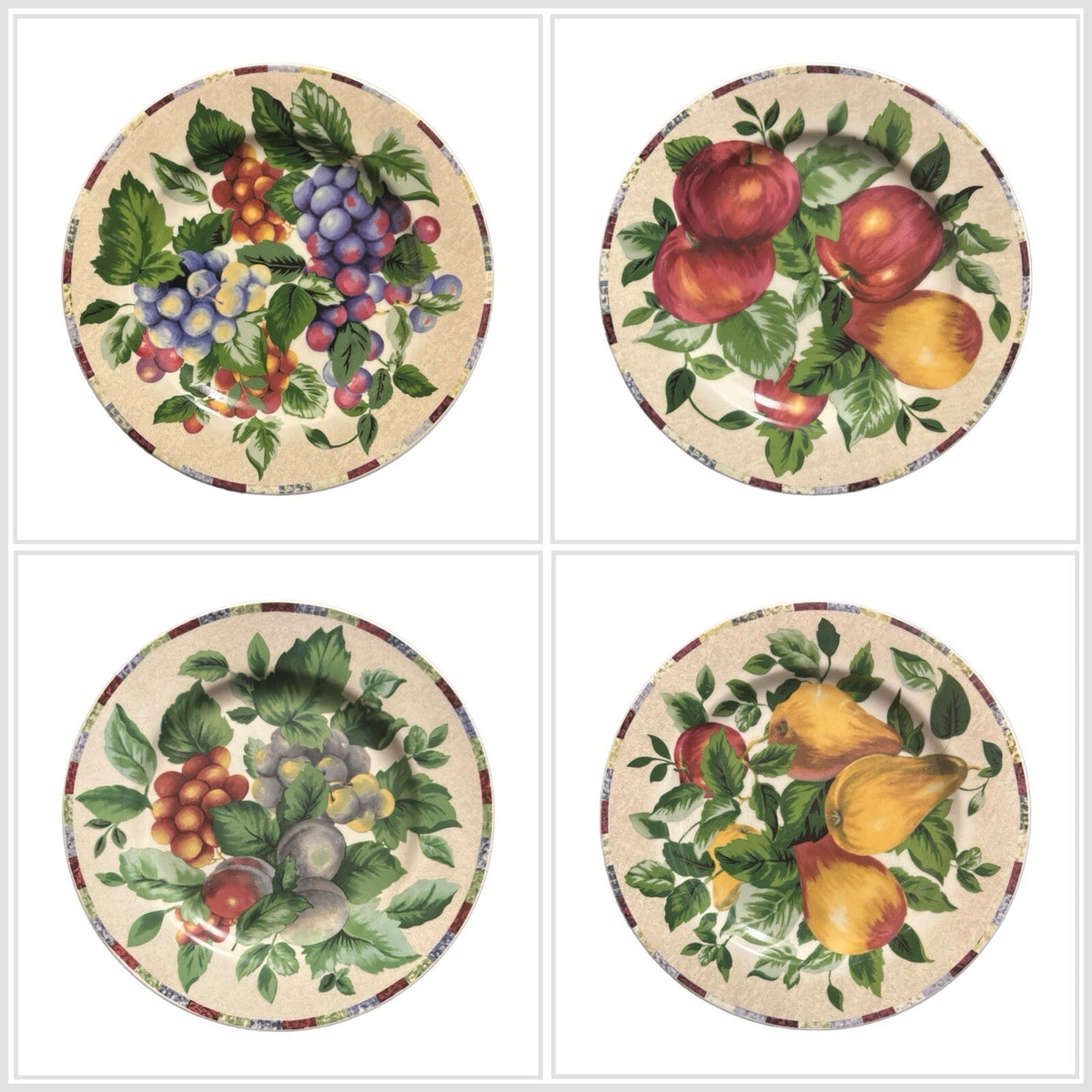 The Sakura Table 4-Salad Plates Sonoma Ceramic Dessert Dish Excell Home Fashions