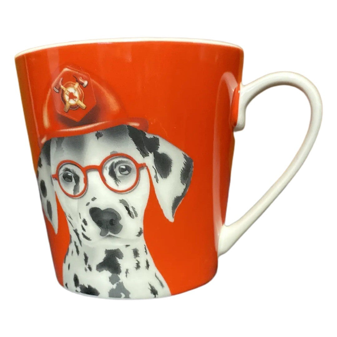 CHRISTOPHER VINE Coffee Mug Dalmatian Dog Porcelain Tea cup Australia Fire Man