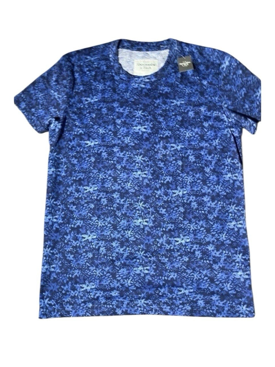 T-Shirt Abercrombie and Fitch Blue Man SM. Crew Neck Floral Top