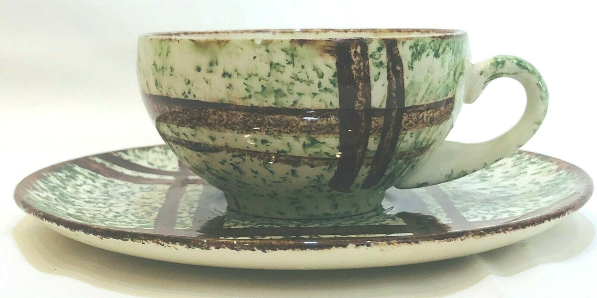 Blue Ridge RUSTIC PLAID Southern Pottery Hand Painted Dinnerware Collection USA