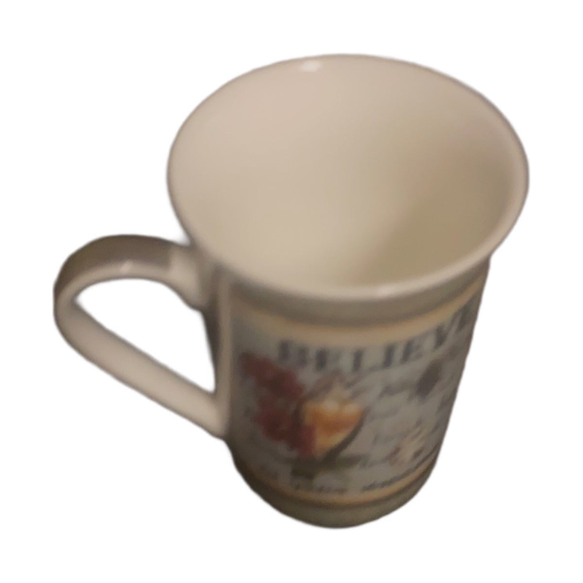 Kent Pottery Mug BELIEVE IN YOUR DREAMS Flowers Bird Love Ceramic Coffee Tea Cup