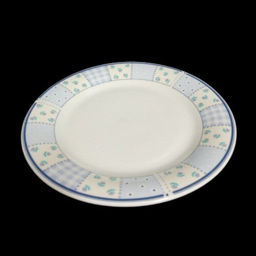 Gibson HOME VALLEY 2-Salad Plates 7 5/8” D Lilac Squares Flowers Dessert Dish