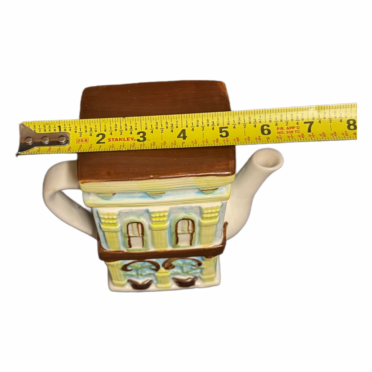Twinning Ceylon Grand Hotel Teapot 6.5” Ceramic Coffee Tea Pot Multicolor Decor