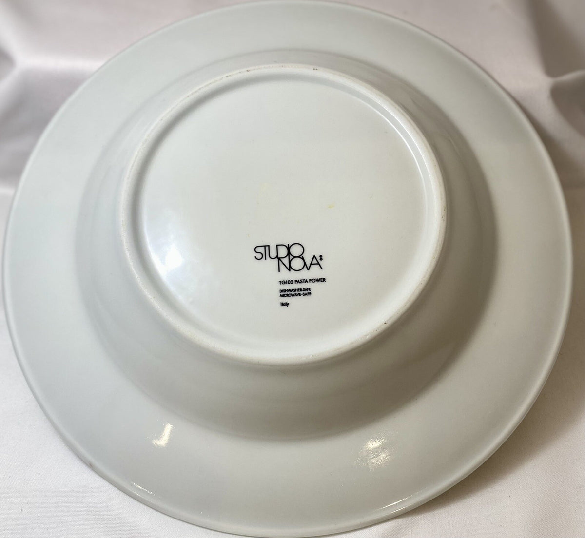 Studio Nova PASTA POWER Bowl Italy Pasta Salad Rim Soup Serving Dish 12.5 inch