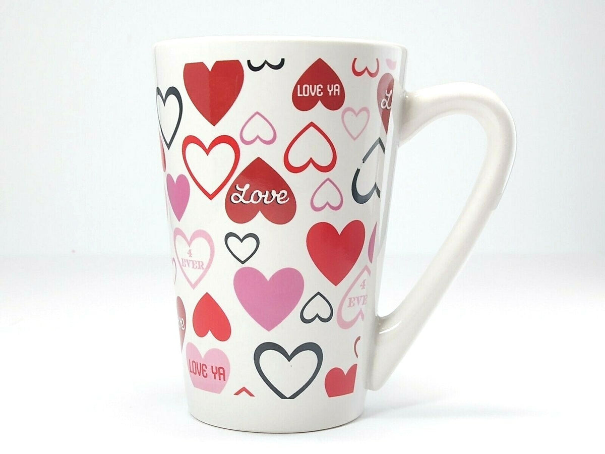 MTY INTERNATIONAL Ceramic Coffee Mug Collection  ( Love, Hearts) Valentine's Cup