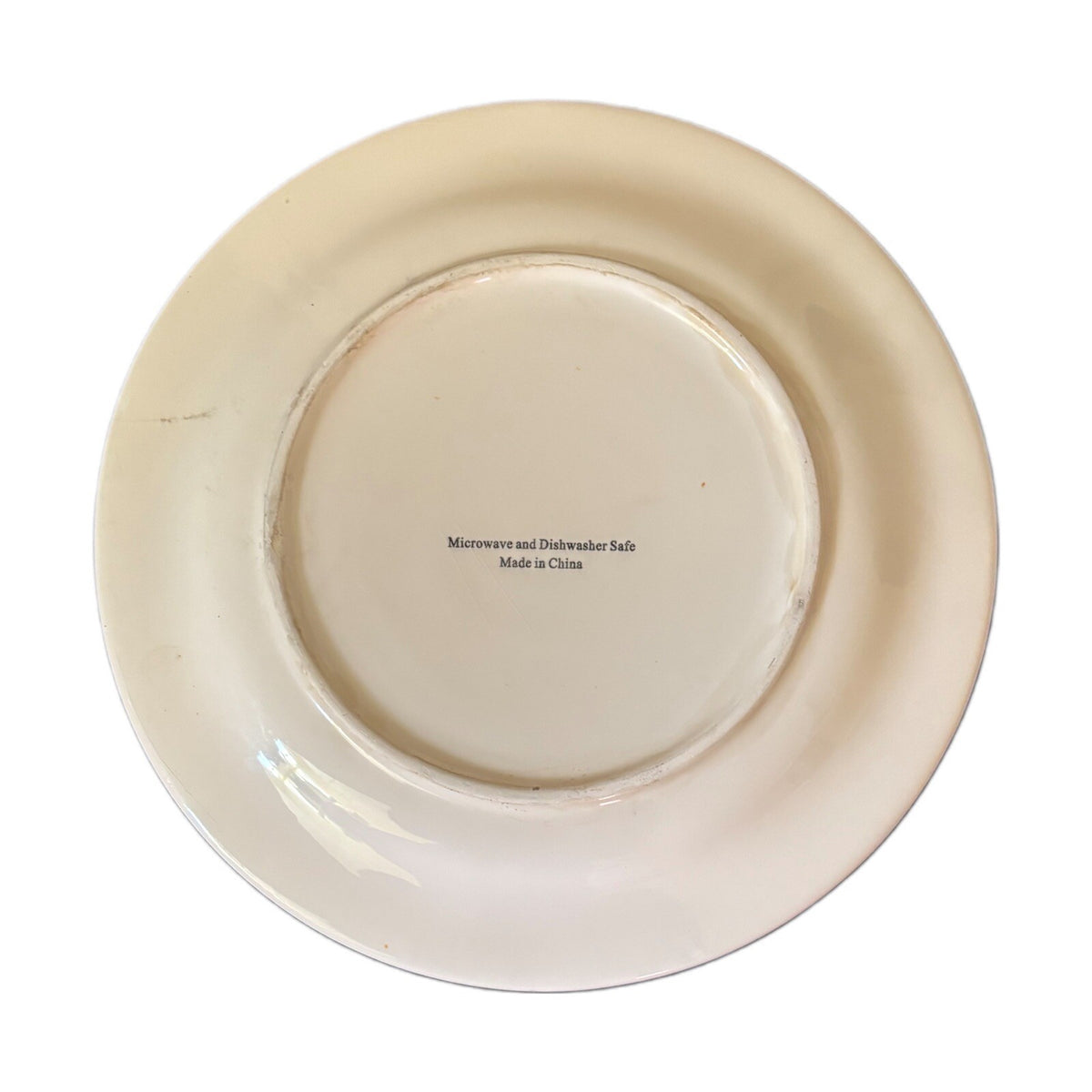 4-Rooster Salad Plates Blue Red Apples Ceramic Dessert Luncheon Appetizer Dishes