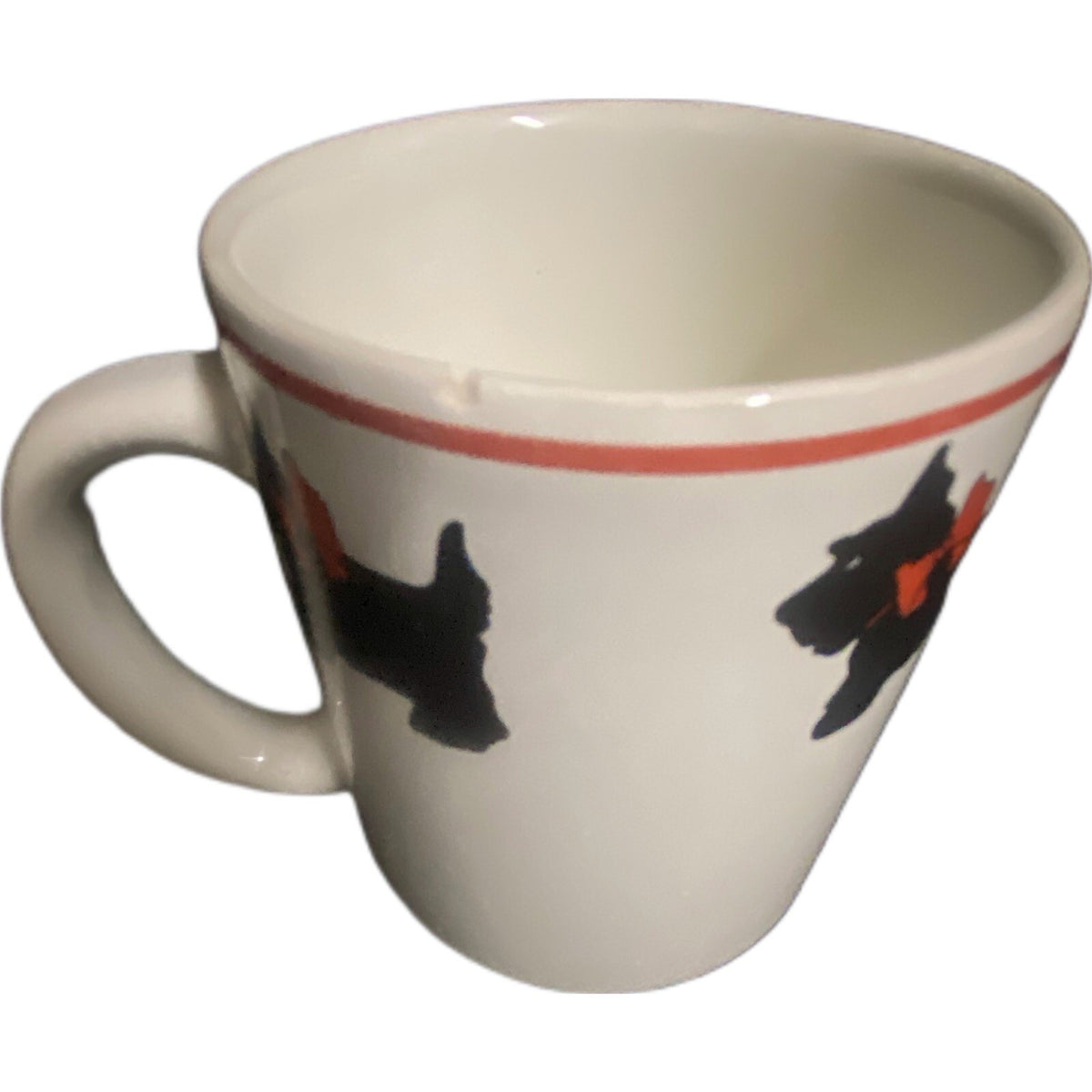 COOK LINE PARIS Mug Scottish Terrier Scottie Dog Puppy Red Bow Coffee Tea Cup