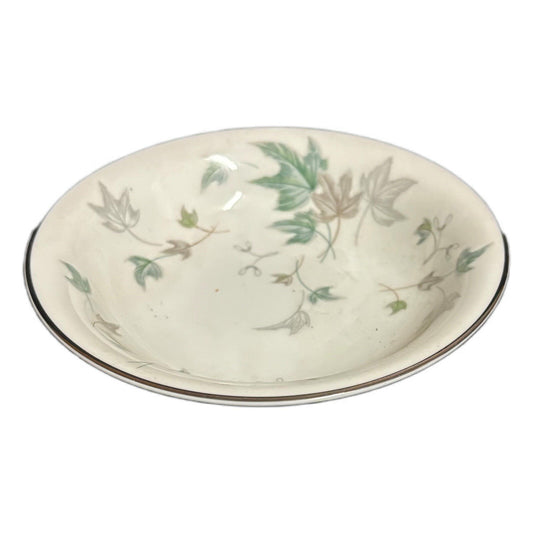 Noritake Greenwood 4-Fruit Bowls Berry Condiment Silver Trim Leaves Japan 5769
