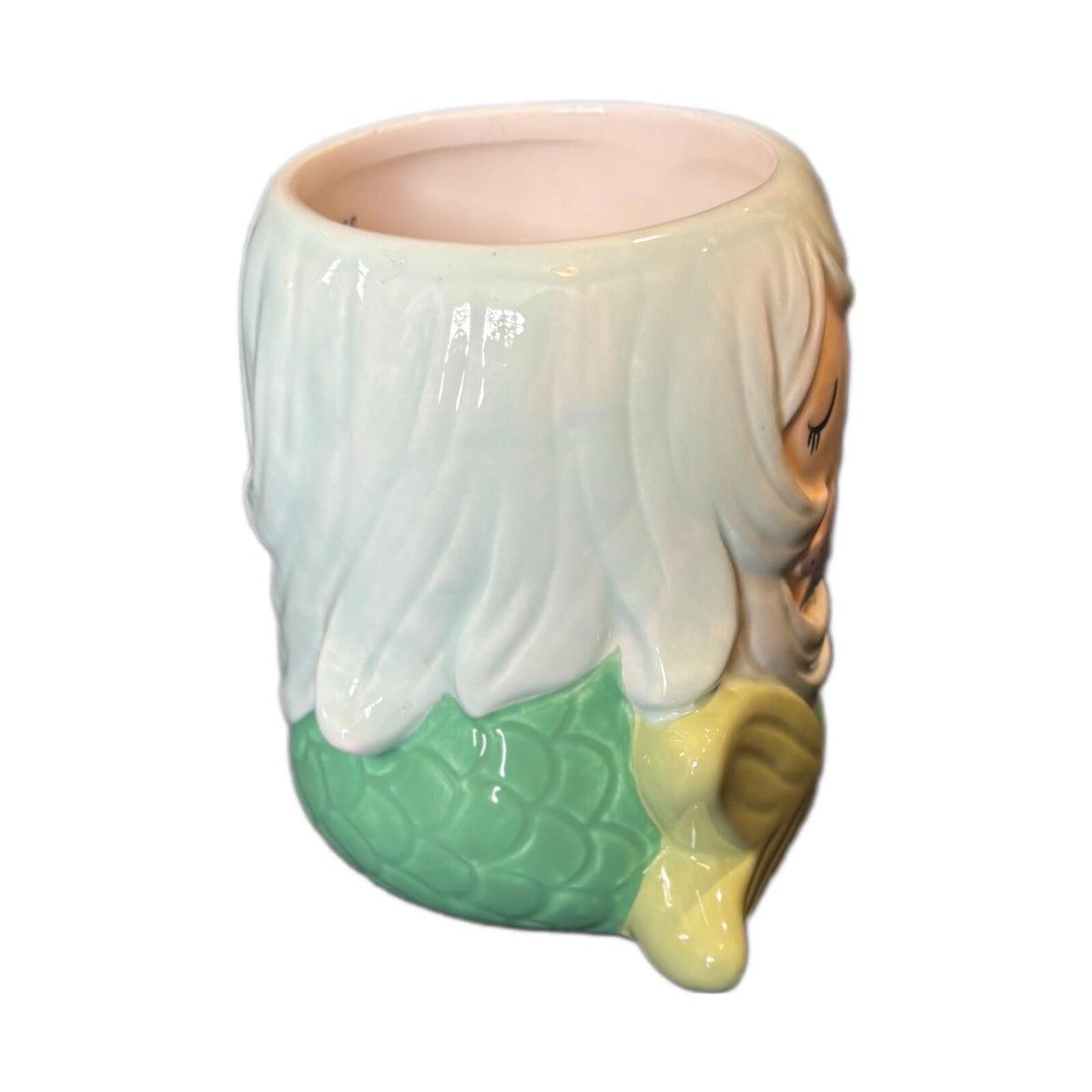 TAG Mug 3D Seafoam MERMAID Ceramic Coffee Tea Cup Mermaid Kisses Starfish Wishes