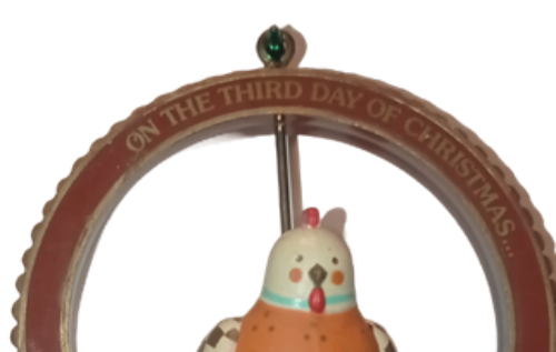 Enesco Imports Mike Gilmore French Hen Tree Ornament 1987 12 Days Of Christmas