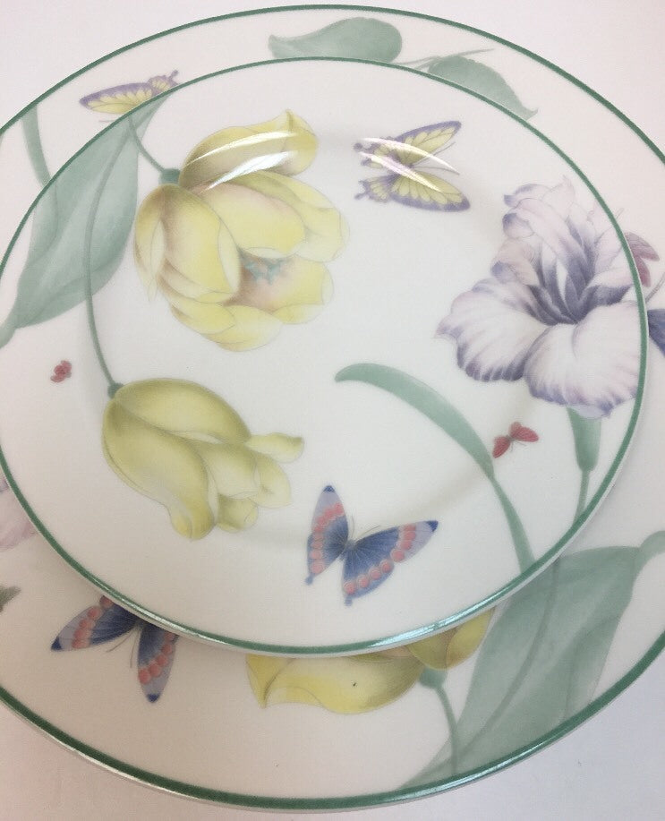 Epoch Garden Walk 3 Piece Place Setting Service For 2-E125 Oven Safe Floral