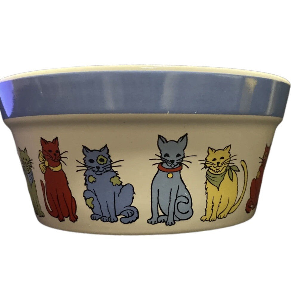 Signature Housewares My Friends Cat & Dog Food Water Bowls Set of 2 Ceramic