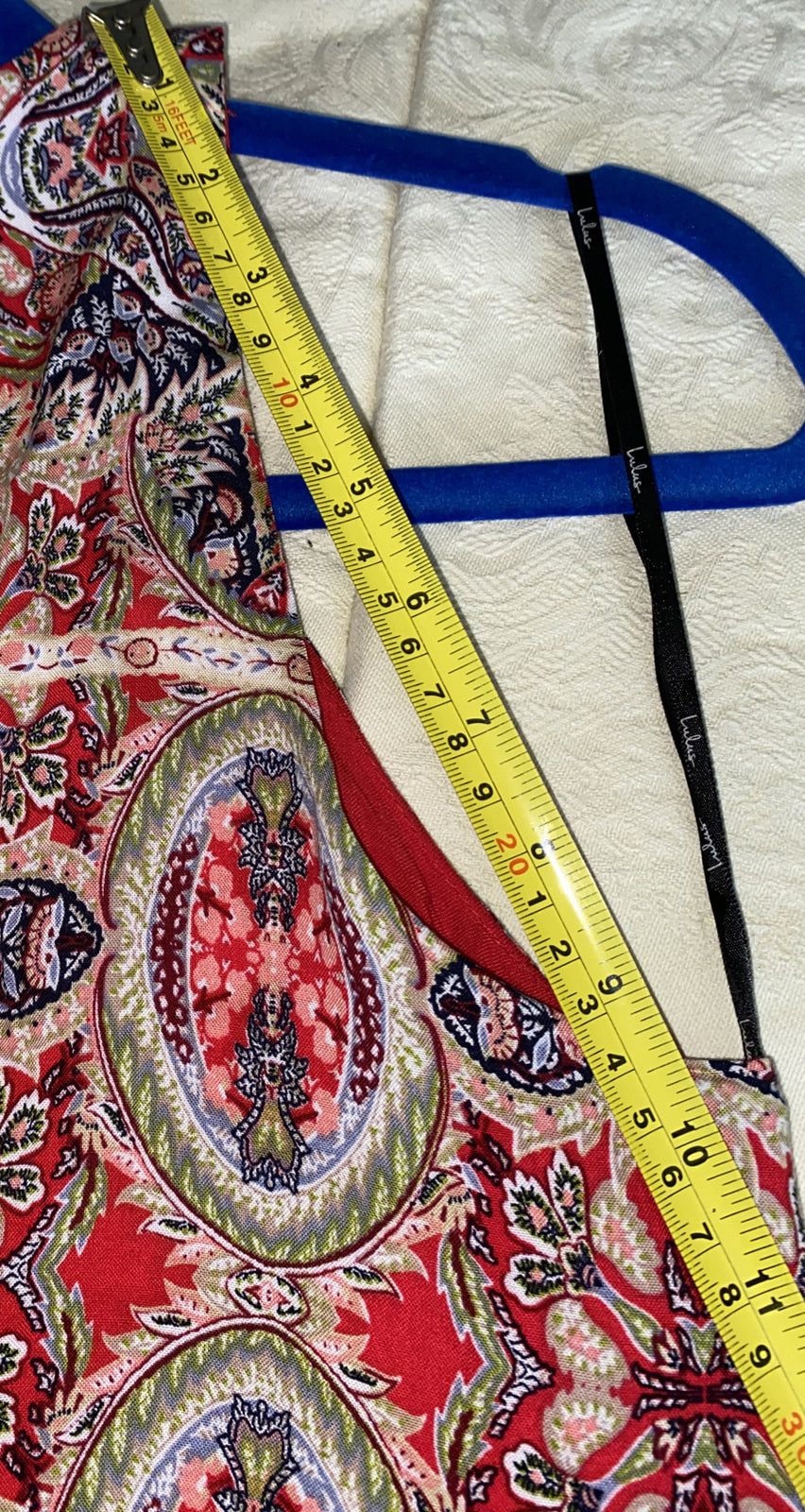 Lulu's Women Tank Top Red Sleeveless Blouse S. Paisley Sleeveless Crew Neck Boho