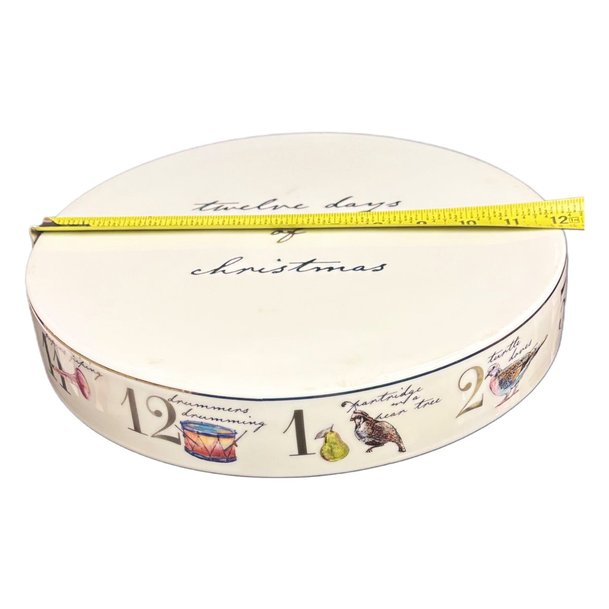 Twelve Days of Christmas Better Homes & Gardens Porcelain Cake Stand 12.5" Round