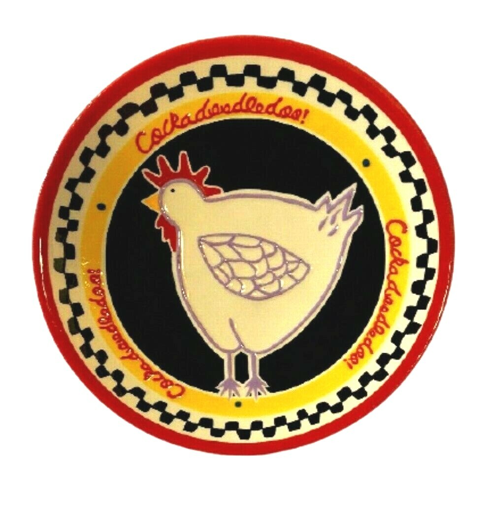 BECKY DENNY Rooster Dinner Plate/Platter Dinnerware Collection