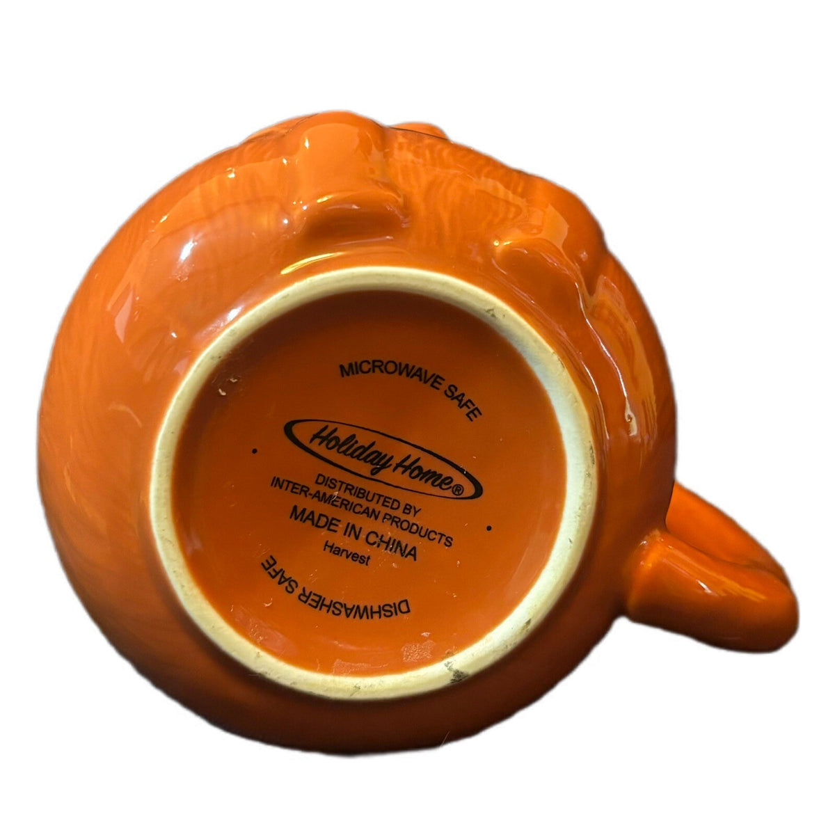Holiday Home HARVEST Mug Orange FOX 3D Face Ceramic Figural Coffee Tea Cup