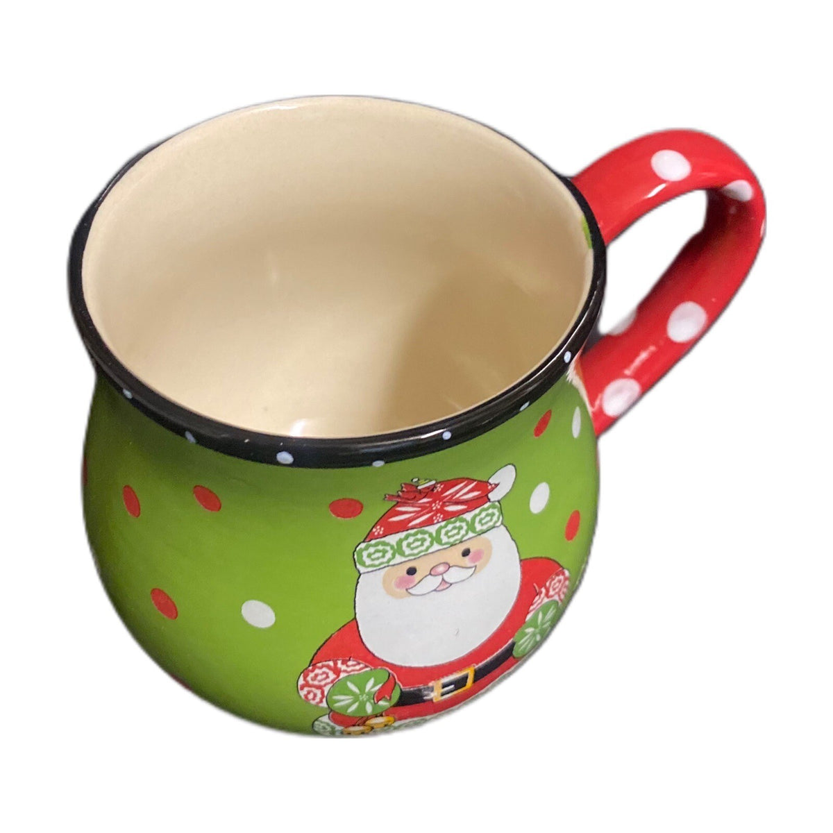Temptations Mug WINTER WHIMSY By Tara Santa Claus Holiday Coffee Tea Cup 16 oz