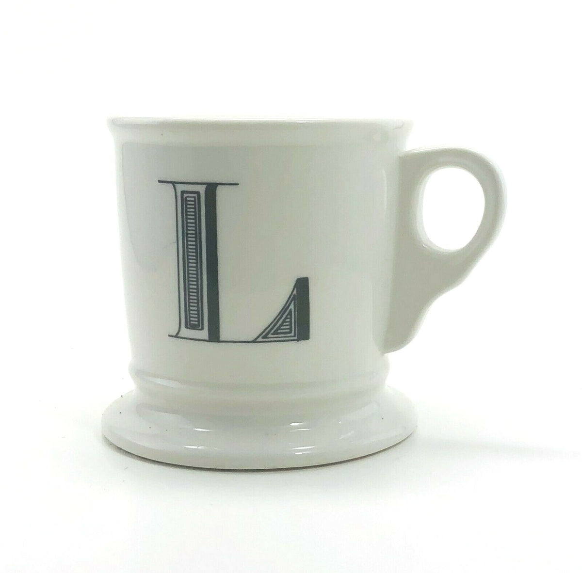ANTHROPOLOGIE Monogram Mug Personalized Name Coffee Cup Initial Letter 12 fl. oz