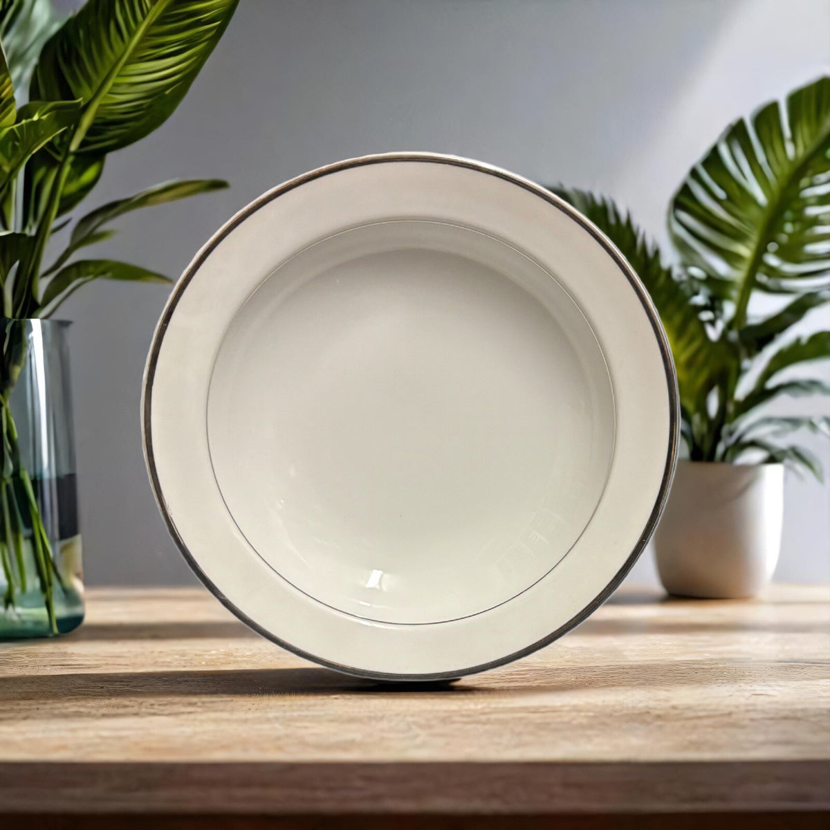 Sango WEDDING BAND 24 Pc. Japan Cup Saucer Fruit & Soup Bowl Bread & Salad Plate