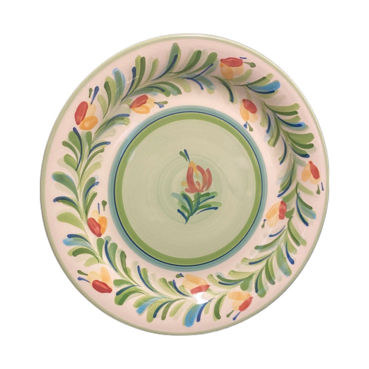 Gail Pittman 1-Dinner Plates 1-Green Trivet SIENA GARLAND Floral Southern Living