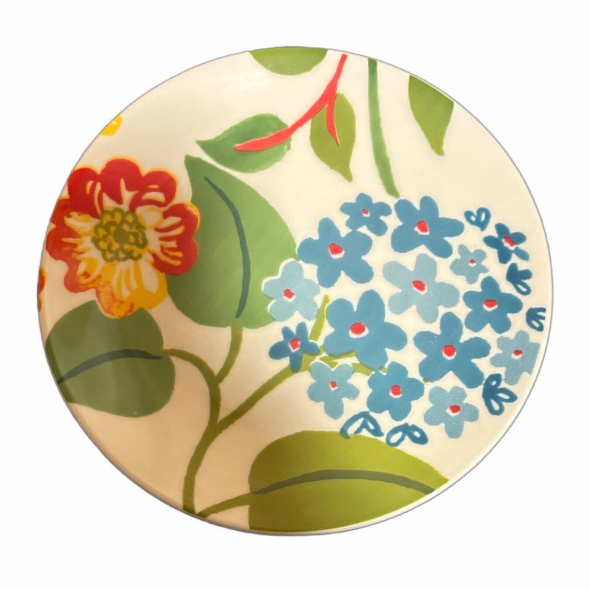 Pottery Barn 6-Salad Plates GRAPHIC GARDEN Brazil Ceramic Dessert Appetizer Dish