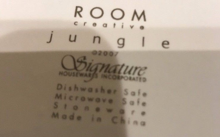 Signature Housewares JUNGLE Casserole Room Creative Floral Dish 7 5/8" D x 3” H