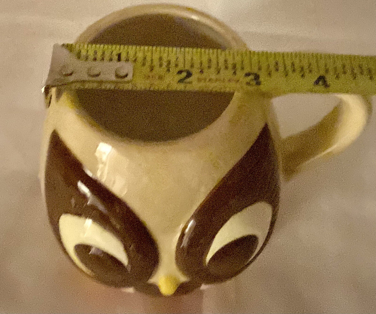 Mesa Home Products Coffee Mug 3D Owl Hand Painted Brown Tan Orange 16 Oz Tea Cup