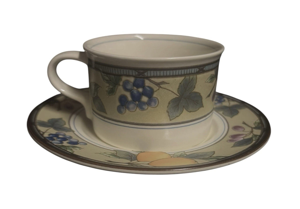 Mikasa Intaglio Garden Harvest 8 Pc Coffee Mug & Saucer Set 4 Cups Malaysia
