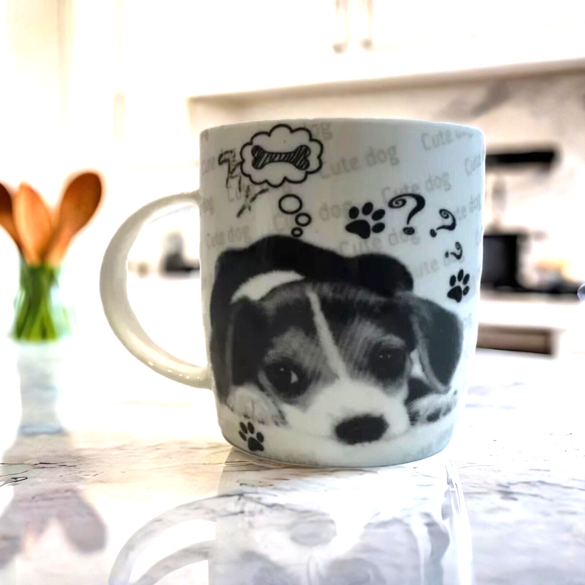 ECO DECO Mug Puppy New Bone China Coffee Tea Cup Dog Bone Dreaming New York