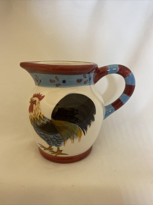 Milson & Louis Hand Painted Rooster Creamer Milk Pitcher