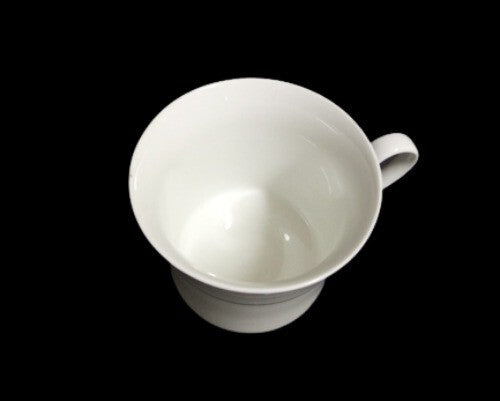Gibson Designs Anniversary Platinum Cup & Saucer Set of 4 8 oz White China