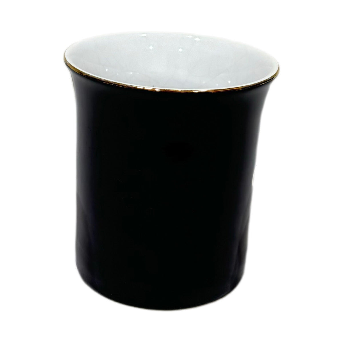 GEVALIA Black & Gold Trim Coffee Mug