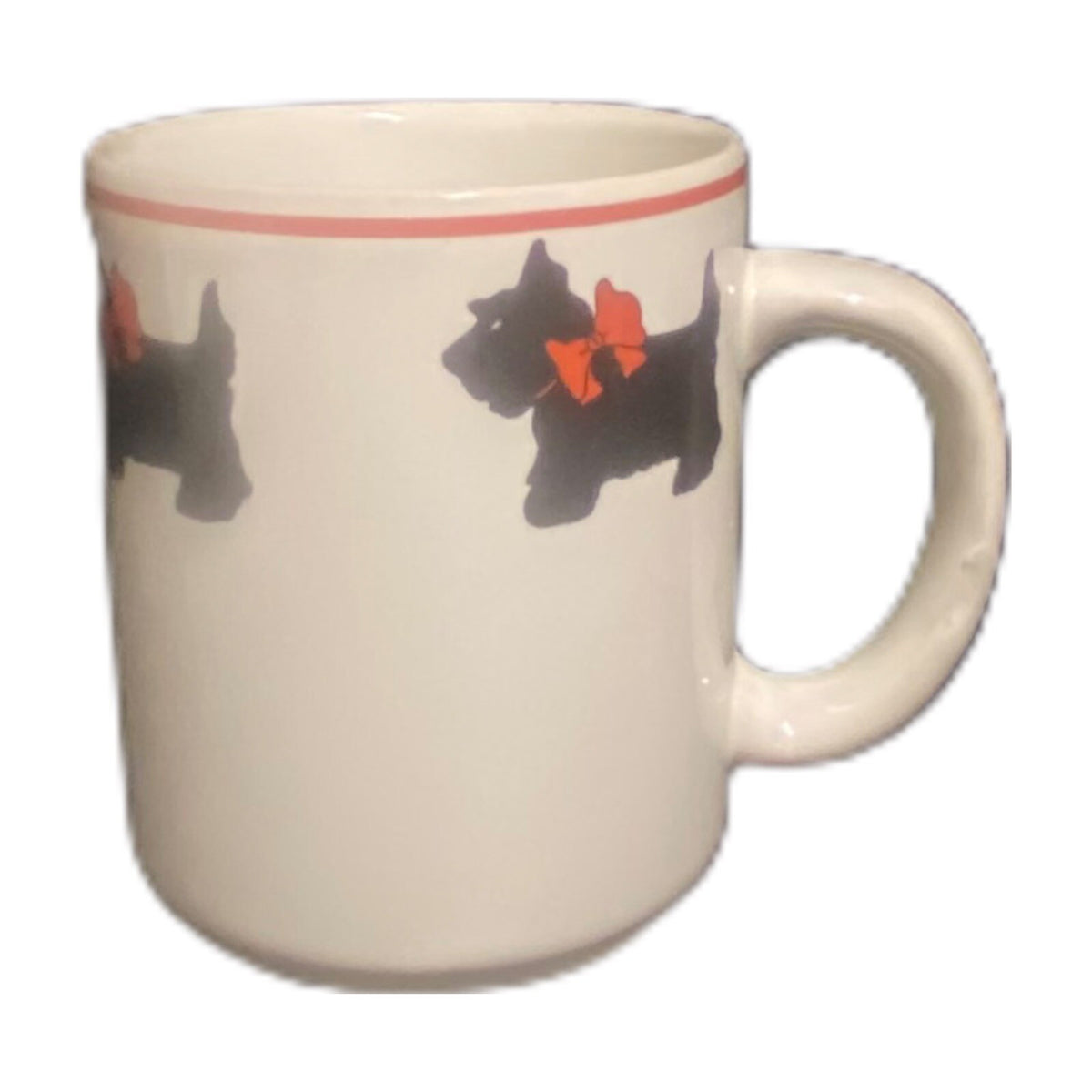 COOK LINE PARIS Mug Scottish Terrier Scottie Dog Puppy Red Bow Coffee Tea Cup