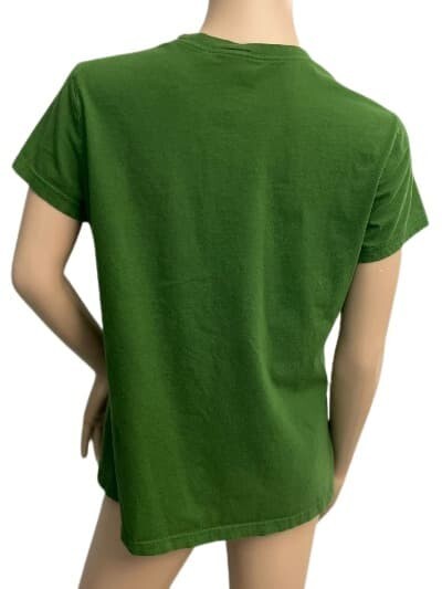 T-Shirt Embossed Deer Target Embellished Tee Woman Girl Top Green L