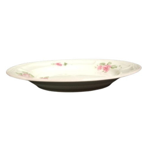 Gibson Designs ROSELAND 4-Salad Plates 7 3/4" D Pink Rose Tan Body Dessert Dish