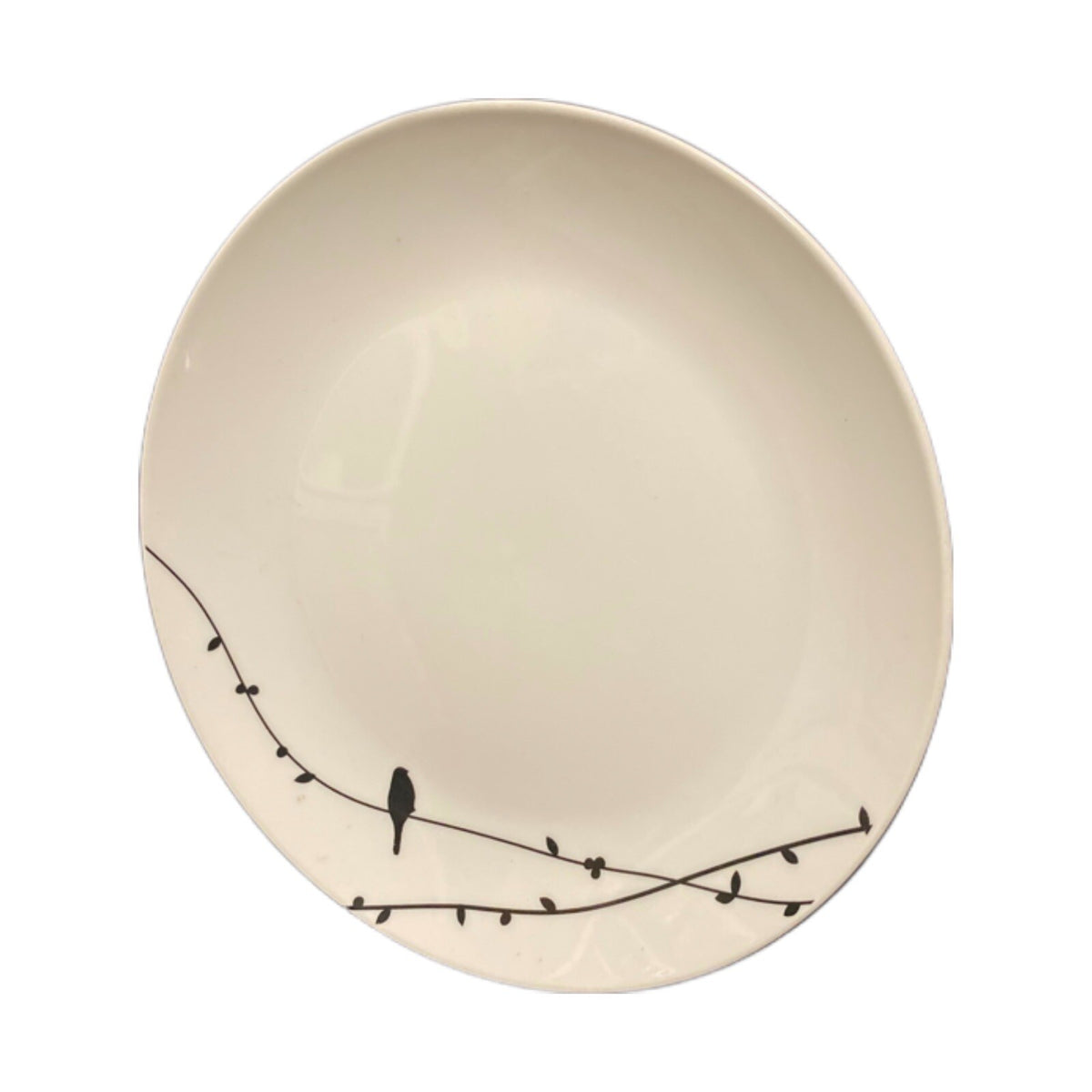 Storehouse Black Bird Vine Salad Plates Set of 3 White Stoneware Australia 8.25"